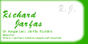 richard jarfas business card