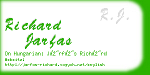 richard jarfas business card